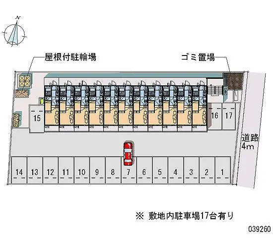 ★手数料０円★水戸市新原１丁目　月極駐車場（LP）